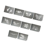 Maxbell 10 Pieces Animal Flower Reusable PVC Face Body Painting Stencils Template