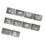 Maxbell 10 Pieces Animal Flower Reusable PVC Face Body Painting Stencils Template