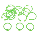 Maxbell 16pcs plastic clip rings for papers loose leaf notebook DIY crafts  green