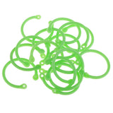 Maxbell 16pcs plastic clip rings for papers loose leaf notebook DIY crafts  green