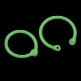 Maxbell 16pcs plastic clip rings for papers loose leaf notebook DIY crafts  green