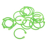 Maxbell 16pcs plastic clip rings for papers loose leaf notebook DIY crafts  green