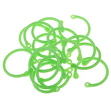 Maxbell 16pcs plastic clip rings for papers loose leaf notebook DIY crafts  green