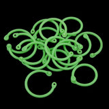 Maxbell 16pcs plastic clip rings for papers loose leaf notebook DIY crafts  green