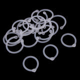 Maxbell 16pcs plastic clip rings for papers loose leaf notebook DIY crafts  white