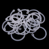 Maxbell 16pcs plastic clip rings for papers loose leaf notebook DIY crafts  white