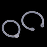 Maxbell 16pcs plastic clip rings for papers loose leaf notebook DIY crafts  white