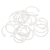 Maxbell 16pcs plastic clip rings for papers loose leaf notebook DIY crafts  white