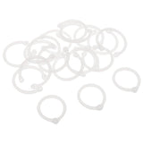 Maxbell 16pcs plastic clip rings for papers loose leaf notebook DIY crafts  white
