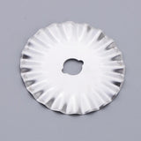 Max 5 Pieces 45mm Wave Rotary Cutter Blades with Case for Quilting Leather DIY