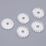 Max 5 Pieces 45mm Wave Rotary Cutter Blades with Case for Quilting Leather DIY