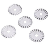 Max 5 Pieces 45mm Wave Rotary Cutter Blades with Case for Quilting Leather DIY