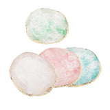 Max Imitation agate nail art Palette drink coaster cup mat decors blue