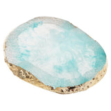 Max Imitation agate nail art Palette drink coaster cup mat decors blue