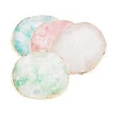 Max Imitation agate nail art Palette drink coaster cup mat decors blue