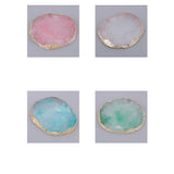 Max Imitation agate nail art Palette drink coaster cup mat decors blue