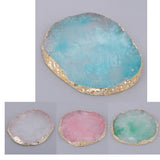 Max Imitation agate nail art Palette drink coaster cup mat decors blue