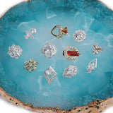 Max Imitation agate nail art Palette drink coaster cup mat decors blue