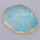 Max Imitation agate nail art Palette drink coaster cup mat decors blue