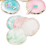 Max Imitation agate nail art Palette drink coaster cup mat decors blue
