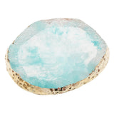 Max Imitation agate nail art Palette drink coaster cup mat decors blue