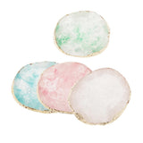 Max Imitation agate nail art Palette drink coaster cup mat decors blue