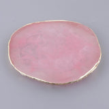 Max Nail Art Palette Cosmetic Tray Imitation Agate Coaster Pendant 97x85x10mm