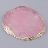 Max Nail Art Palette Cosmetic Tray Imitation Agate Coaster Pendant 97x85x10mm