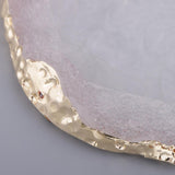 Max Imitation agate nail art Palette drink coaster cup mat decors white