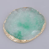 Max Imitation agate nail art Palette drink coaster cup mat decors green