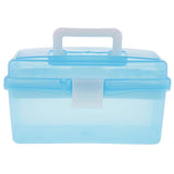 Maxbell Multi-functional Durable Transparent Plastic Storage Box With Removable Tray Carry Handle Art Supply Craft Storage Tool Box Home Organizer Container