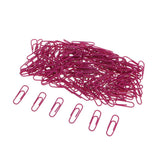 Maxbell A Box of 150pcs Metal Paper Clips Office Bookmarks Stationery Rose red