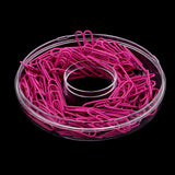 Maxbell A Box of 150pcs Metal Paper Clips Office Bookmarks Stationery Rose red