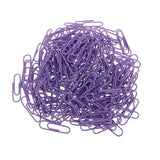 Maxbell A Box of 150pcs Metal Paper Clips Stationery for  Document Organizing Purple