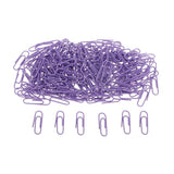 Maxbell A Box of 150pcs Metal Paper Clips Stationery for  Document Organizing Purple