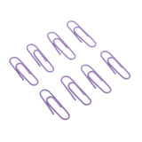 Maxbell A Box of 150pcs Metal Paper Clips Stationery for  Document Organizing Purple