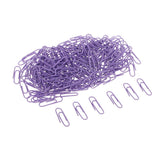 Maxbell A Box of 150pcs Metal Paper Clips Stationery for  Document Organizing Purple