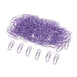 Maxbell A Box of 150pcs Metal Paper Clips Stationery for  Document Organizing Purple