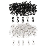 Max 100pcs eyeglass chain strap holder end non skid silicone ring loops  white
