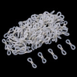 Max 100pcs eyeglass chain strap holder end non skid silicone ring loops  white