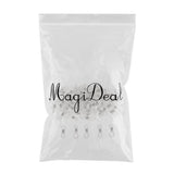 Max 100pcs eyeglass chain strap holder end non skid silicone ring loops  white