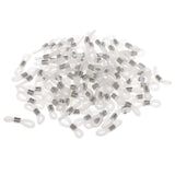Max 100pcs eyeglass chain strap holder end non skid silicone ring loops  white