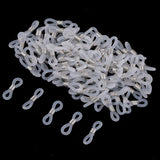 Max 100pcs eyeglass chain strap holder end non skid silicone ring loops  white