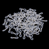 Max 100pcs eyeglass chain strap holder end non skid silicone ring loops  white