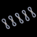 Max 100pcs eyeglass chain strap holder end non skid silicone ring loops  white