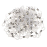 Max 100pcs eyeglass chain strap holder end non skid silicone ring loops  white