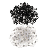Max 100pcs eyeglass chain strap holder end non skid silicone ring loops  white
