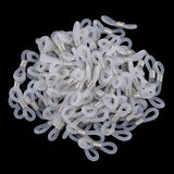 Max 100pcs eyeglass chain strap holder end non skid silicone ring loops  white