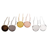 Max 10pcs copper hair clip hair pin DIY accessory blank base rose gold