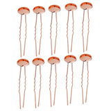 Max 10pcs copper hair clip hair pin DIY accessory blank base rose gold